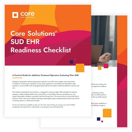 Core Solutions SUD EHR Readines Checklist Download